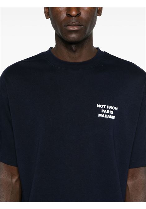 T-shirt le t-shirt slogan in blu Drole de monsieur - uomo DROLE DE MONSIEUR | PERMTS203CO002NY